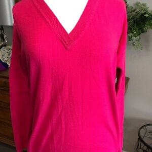 Hot Pink vneck Sweater